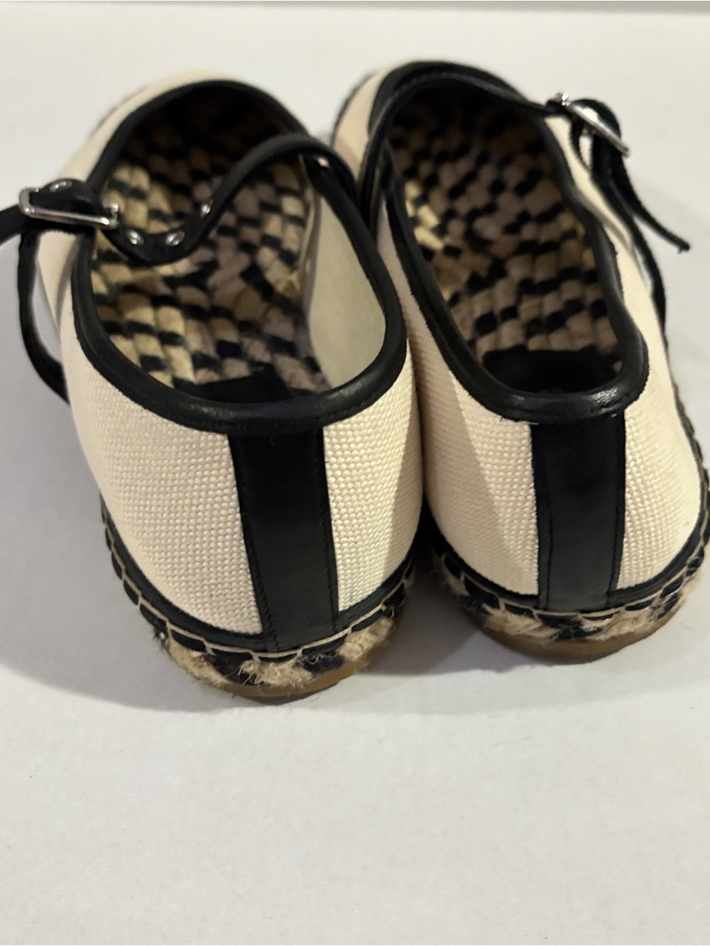 Madewell The Remy Mary Jane Womens size 8 Shoes Espadrille Cream & Black - Picture 12 of 16